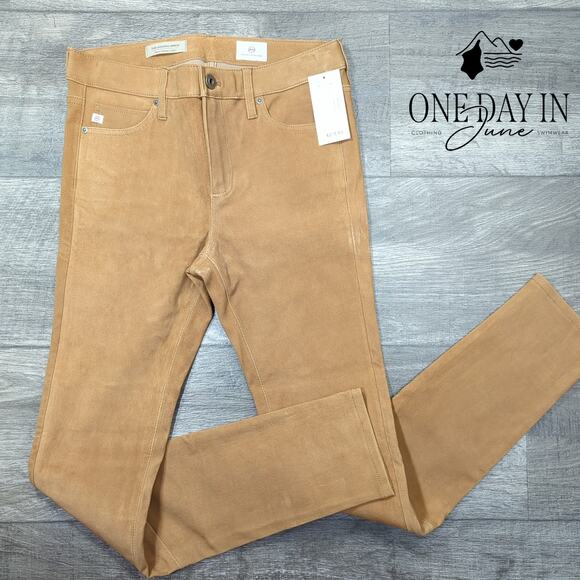 Adriano Goldschmied Lamb Leather The Legging Super Skinny Ankle Jeans Size 27 (4 - Picture 1 of 6